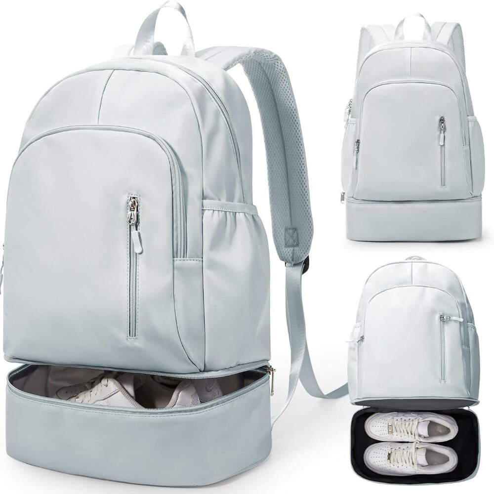 Gym Backpack for Women Men, Lightweight Gym Bag with Shoe Compartment, Waterproo